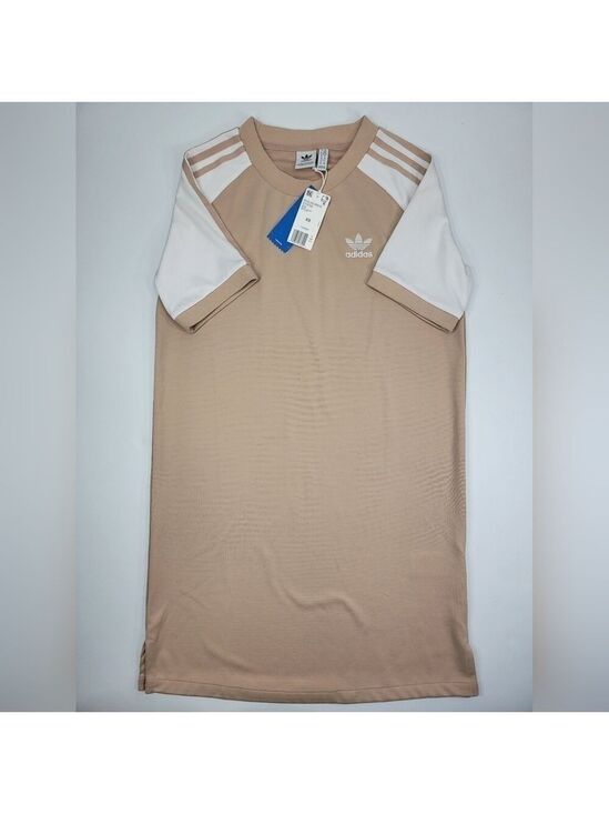 adidas Dresses & Skirts - NEW Adidas Raglan T-Shirt Dress Cream White Women's Size XS Stretch Short Sleeve